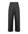 Thom Browne High-waisted Canvas Trousers In Black
