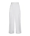 Thom Browne High-waisted Wide-leg Trousers In White