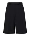 Thom Browne High Waisted Pleated Shorts In Black