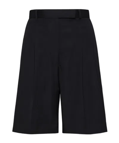 THOM BROWNE HIGH-WAISTED DOUBLE-PLEAT SHORTS