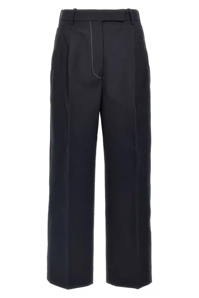 Thom Browne High-waisted Tailored Trousers In Black