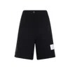 Thom Browne Logo-tag Bermuda Shorts In Black