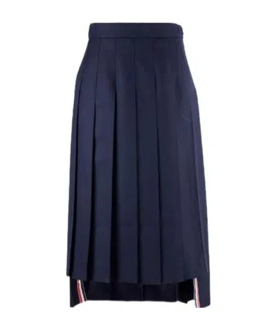 Thom Browne Women's Gonna Plissettata In Navy