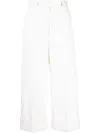 Thom Browne Women High Waisted Straight Leg Trouser In Organic Cotton Canvas