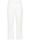 Thom Browne High-waisted Wide-leg Trousers In White