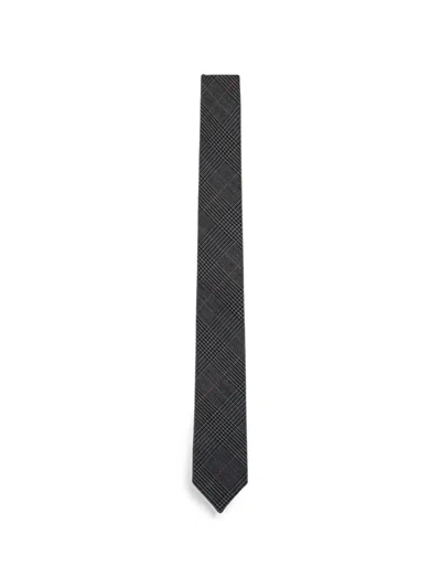 Thom Browne High-twist Wool Tie In Gray