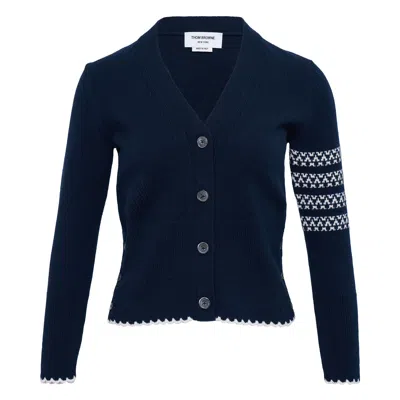 Thom Browne Holiday Hector Jersey Intarsia In Blue