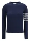 Thom Browne Holiday Hector Long-sleeve Crew-neck Jumper In Blue