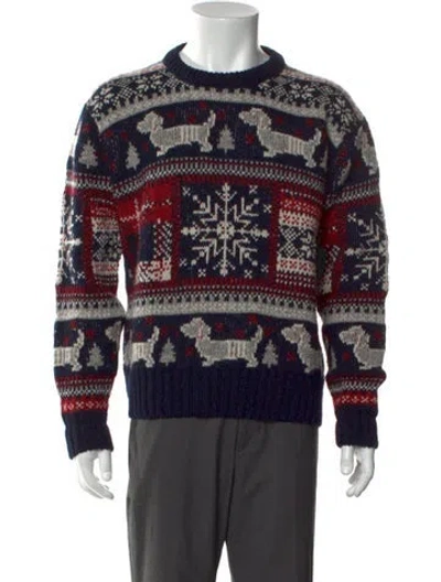 Pre-owned Thom Browne Holiday Hector Wool Pullover In Multi