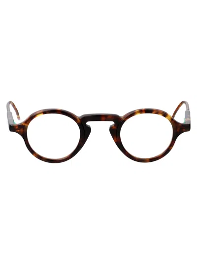 Thom Browne Tortoiseshell Round-frame Glasses In Brown
