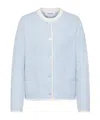 Thom Browne Honeycomb-knit Jacket In Blue