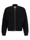 Thom Browne Honeycomb Zip Bomber Jacket In Black