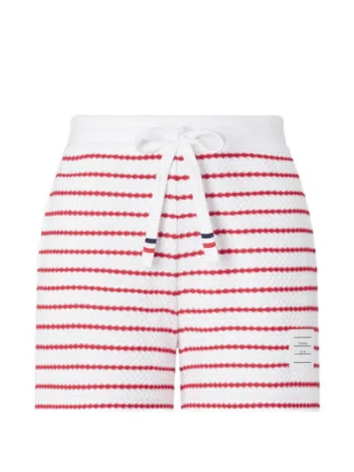 Thom Browne Honeycomb-texture Mini Shorts In Multi