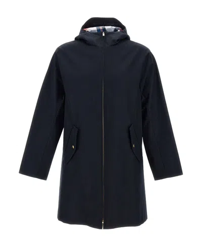 Thom Browne Hooded Cotton Parka In Black