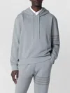 Thom Browne Hooded Sweater Drawstring Kangaroo Pocket In Blue