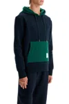 Thom Browne Hooded Sweatshirt With Color In Blue