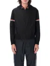 Thom Browne Short Jacket With Tricolor Inserts In Black
