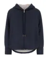 Thom Browne Navy Blue Polyester Down Jacket In Black
