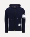 Thom Browne Slim-fit Striped Loopback Cotton-jersey Zip-up Hoodie