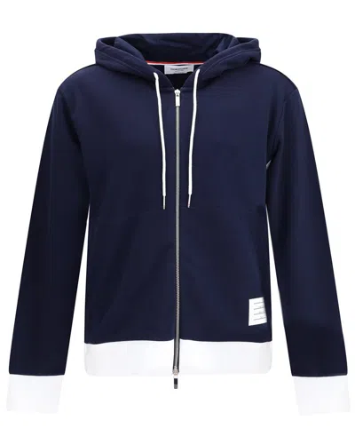 Thom Browne Hoodie In Blue