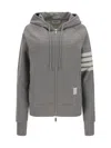 Thom Browne Hoodie In Lt Grey