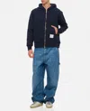 Thom Browne Bomber Jacket With Embossed Stripes And Zip Fastening In Blue