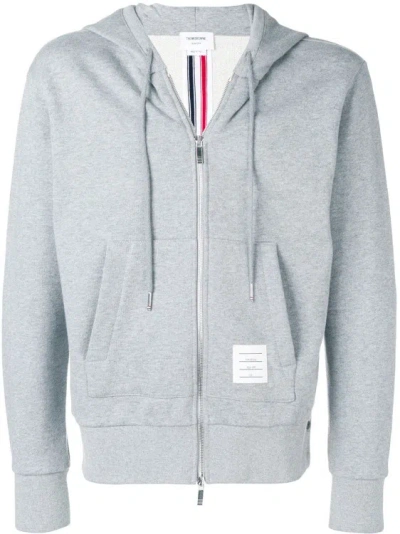 Thom Browne Hoodie Zip-up Pullover In White