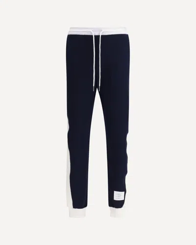 Thom Browne Horizontal Banded Sweatpants In Blue