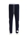 Thom Browne Sweatpants With Engineered 4 Bar In Solid Classic Loopback In Blue