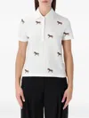 Thom Browne Thom Browne Cotton Polo Shirt With Embroidered Horses In White