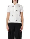 Thom Browne Thom Browne Cotton Polo Shirt With Embroidered Horses In White