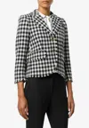 Thom Browne Houndstooth Cropped Blazer In Multi