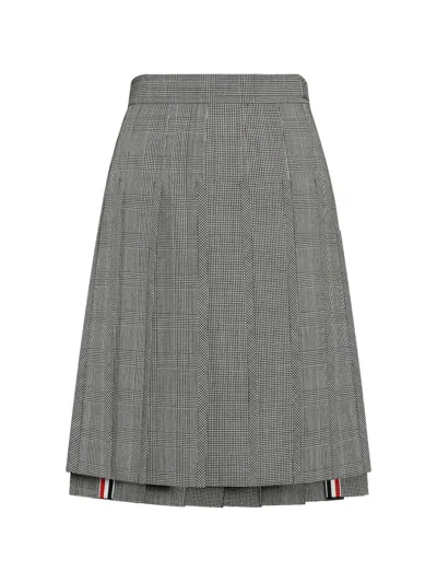 Thom Browne Minirock Mit Hahnentrittmuster In Gray