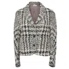 Thom Browne Houndstooth Woven Jacket In Black Wool In Black