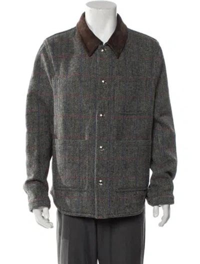 Pre-owned Thom Browne Hunting Tweed Wool Jacket In Gray