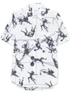 Thom Browne Straight Fit Olympic Constellation Button-down Shirt In White
