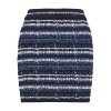 Thom Browne Inlay Tweed Jacquard Mini Skirt In Navy