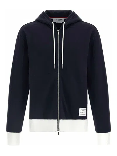 Thom Browne Insert Hoodie In Blue