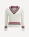Thom Browne Rwb Intarsia Sweater Sweaters And Cardigans White In White