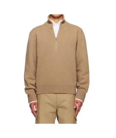 THOM BROWNE INTARSIA HALF-ZIP SWEATER
