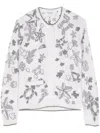 Thom Browne Intarsia-knit Cashmere Cardigan In 白色