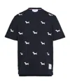 Thom Browne Short Sleeved T-shirt In Navy