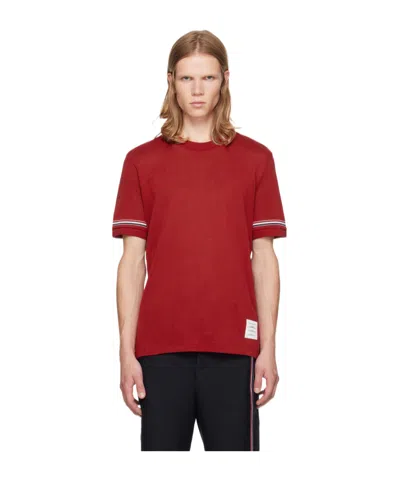 Thom Browne Item O-neck Short-sleeved T-shirt In Red