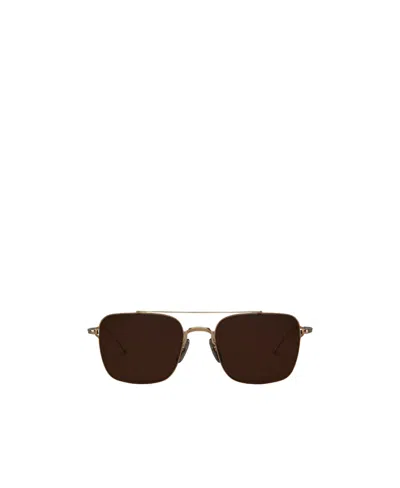Thom Browne Ivatoa Sunglasses With Square Frames In Brown
