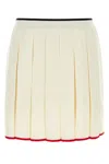 Thom Browne Needle Stitch Wool Pleated Mini Skirt