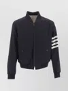 THOM BROWNE JACKET BLOUSON RIBBED STRIPED SLEEVES