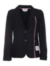 Thom Browne Sack Blazer Jacket In Blue