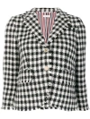 THOM BROWNE JACKET CHECK BLACK WHITE