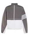 Thom Browne Two-tone Polyester Windbreaker In Grey