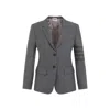 Thom Browne Med Grey Wool Classic Sport Coat In Grey